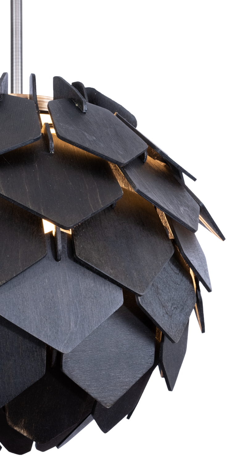 Unahi Pattern Unahi 2.0 – lamp in ebony wood - Ulap design